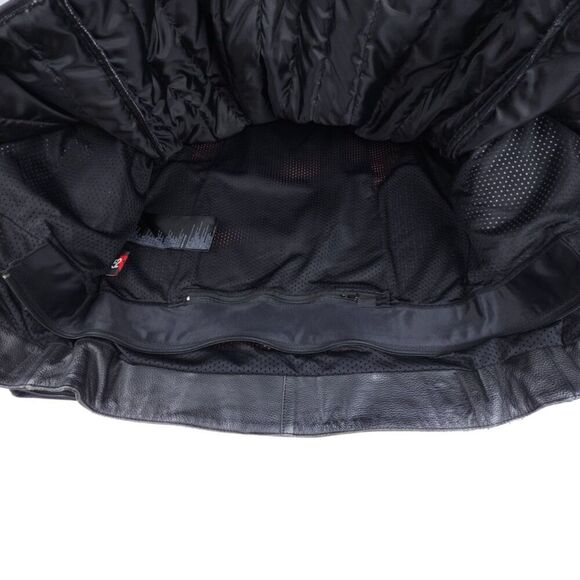 DAINESE Zen EVO Perforated Jacket Black Red Leather Padded Moto Racer Biker - Picture 13 of 16